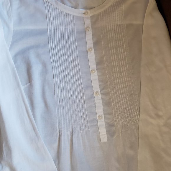 Crisp White Ladies Top, Loft size 10 - Picture 1 of 5